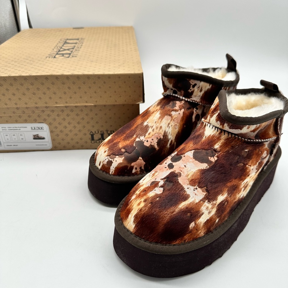 Australia Luxe Collective Cosy Ultra Platfoam Boots Splat NWT US 8 | EU 39